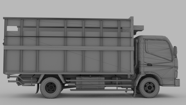 Download Truck Mitsubishi fuso Canter Low-poly  3D Model