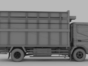 Truck Mitsubishi fuso Canter Low-poly 3D Model