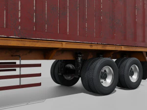 Remolque de contenedores Low-poly Modelo 3D