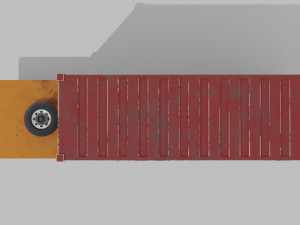 Container Trailer Low-poly Model 3D