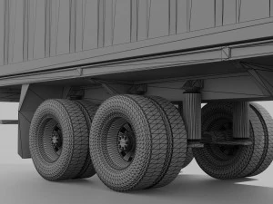 Remolque de contenedores Low-poly Modelo 3D