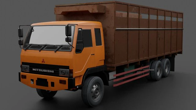 MITSUBISHI FUSO FN 527 SM 3D Model .c4d .max .obj .3ds .fbx .stl .blend