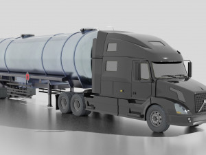 Volvo VNL 2014 and Trailer 3D 모델