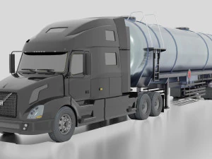Volvo VNL 2014 and Trailer 3D Model