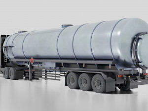 Volvo VNL 2014 and Trailer 3D Model