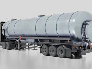 Volvo VNL 2014 and Trailer 3D Model
