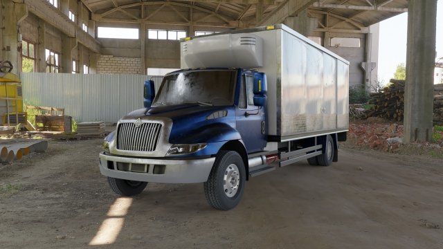 Truck International Durastar 3Dモデル .c4d .max .obj .3ds .fbx .stl .blend 