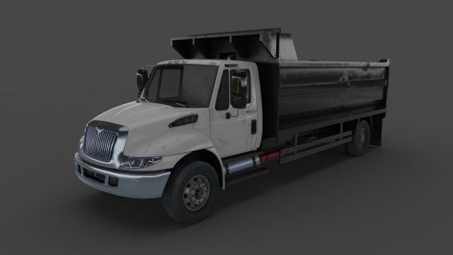 Low-poly Truck International Durastar Model 3D .c4d .max .obj .3ds .fbx .stl .blend 
