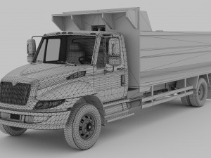 Low-poly Truck International Durastar Model 3D