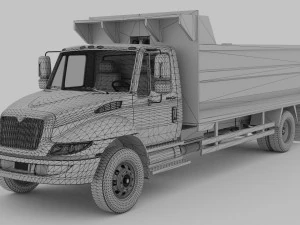 Low-poly Truck International Durastar 3D Model