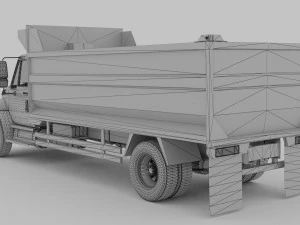 Low-poly Truck International Durastar 3D Model