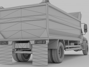 Low-poly Truck International Durastar Model 3D