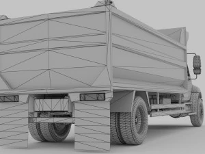 Low-poly Truck International Durastar 3D Model