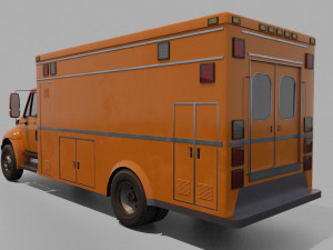 Low-poly Truck International Durastar 3D Model