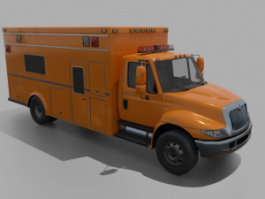 Low-poly Truck International Durastar 3D Model