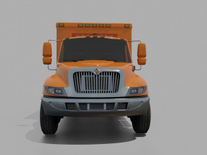Low-poly Truck International Durastar 3D Model