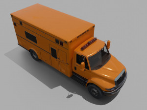 Low-poly Truck International Durastar 3D Model
