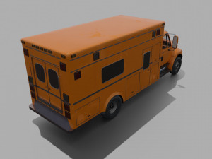 Low-poly Truck International Durastar 3D Model