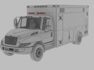 Low-poly Truck International Durastar 3D Model