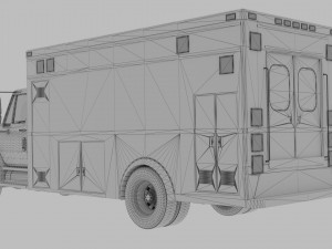 Low-poly Truck International Durastar 3D Model