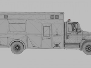 Low-poly Truck International Durastar 3D Model