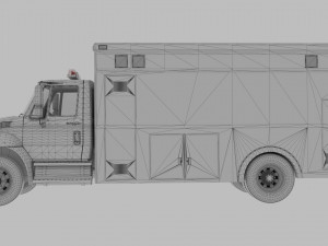 Low-poly Truck International Durastar 3D Model