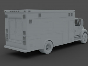 Low-poly Truck International Durastar 3D Model