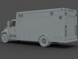 Low-poly Truck International Durastar 3D Model