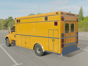 Low-poly Truck International Durastar 3D Model