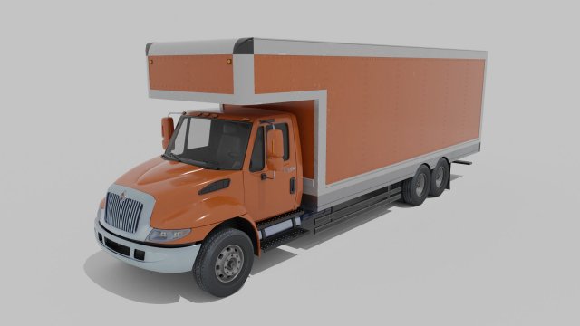 Truck International Durastar 3D Model .c4d .max .obj .3ds .fbx .stl .blend 