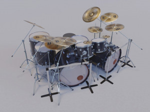 Metal Drum set 3D Model