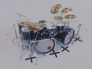 Metal Drum set 3D Model