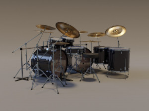 Metal Drum set 3D Model
