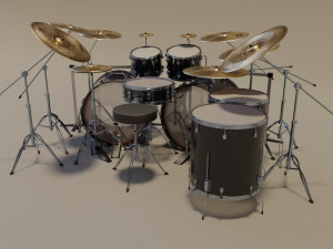 Metal Drum set 3D Model