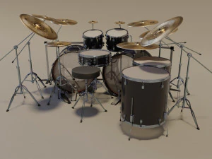 Metal Drum set 3D Model
