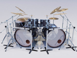 Metal Drum set 3D Model