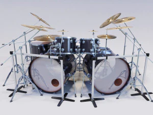 Metal Drum set 3D Model