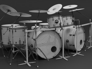 Metal Drum set 3D Model