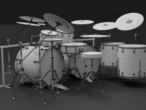 Metal Drum set 3D Model