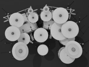 Metal Drum set 3D Model
