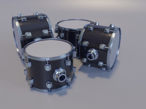 Metal Drum set 3D Model