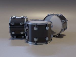 Metal Drum set 3D Model