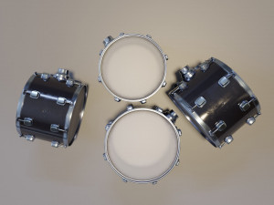 Metal Drum set 3D Model