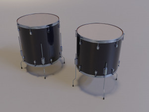 Metal Drum set 3D Model