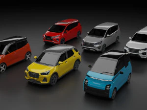 Mobil lalu lintas Model 3D