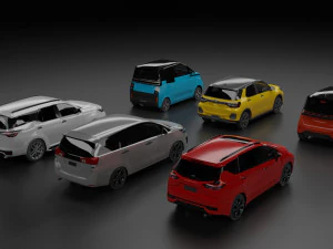 Coches de tr&aacute;fico Modelo 3D