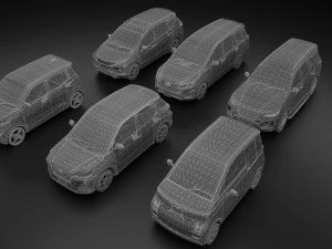 Coches de tr&aacute;fico Modelo 3D