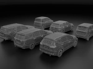 Coches de tr&aacute;fico Modelo 3D