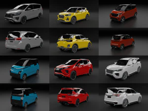 Coches de tr&aacute;fico Modelo 3D