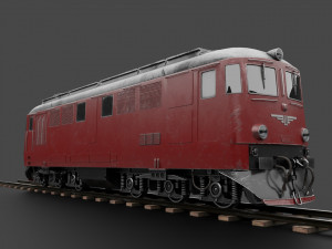 Diesel locomotive LDE Low-poly Model 3D